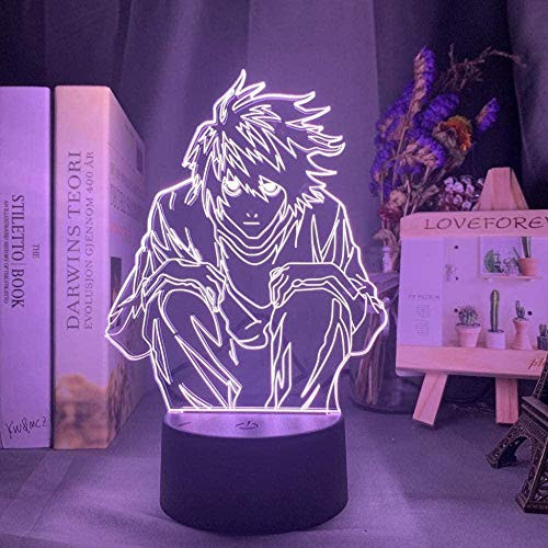 3D Night Light Illusion LED Anime Decor Lamps USB Manga Death Note L Lawliet Figure Led Night Light for Room Store Decor Idea Cool Kids Child Bedroom Table Lamp Lamp SGKL 3D Night Light Illusion LED Anime Decor Lamps USB Manga Death Note L Lawliet Figure Led Night Light for Room Store Decor Idea Cool Kids Child Bedroom Table Lamp Lamp SGKL