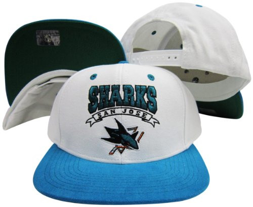 San Jose Sharks White/Teal Two Tone Plastic Snapback Adjustable Plastic Snap Back Hat/Cap San Jose Sharks White/Teal Two Tone Plastic Snapback Adjustable Plastic Snap Back Hat/Cap