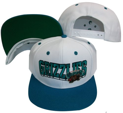 Vancouver Grizzlies Wave White/Teal Two Tone Plastic Snapback Adjustable Plastic Snap Back Hat/Cap Vancouver Grizzlies Wave White/Teal Two Tone Plastic Snapback Adjustable Plastic Snap Back Hat/Cap