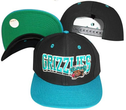 Vancouver Grizzlies Wave Black/Teal Two Tone Plastic Snapback Adjustable Plastic Snap Back Hat/Cap Vancouver Grizzlies Wave Black/Teal Two Tone Plastic Snapback Adjustable Plastic Snap Back Hat/Cap