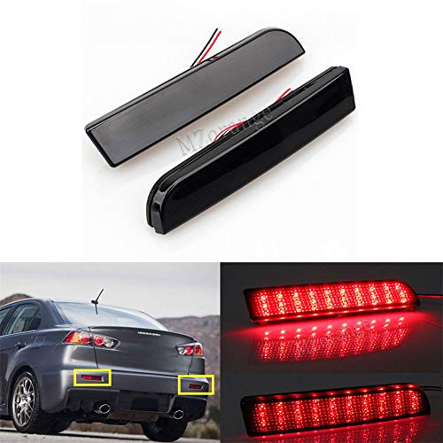 MZORANGE Rear Bumper Reflector Light LED Brake Tail Light For Mitsubishi Lancer/EVO Evolution X 2008 2009 2010 2011 2012 2013 2014 For Mitsubishi Outlander/Sport/RVR/ASX 2011 2012 -1 Pair-
