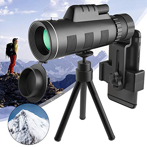 SFABF Monocular Telescope40x60 Monocular with Smartphone Holder  and  Tripod Night Vision Waterproof Zoom Telescope High Power Star-Scope Monocular Scope for Bird Watching Hunting Camping Wildlife