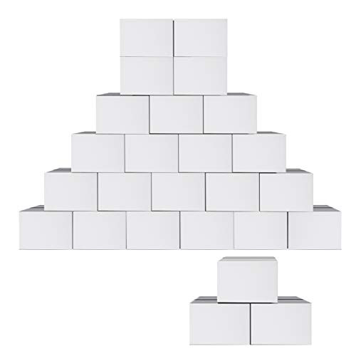 8x6x4 Shipping Boxes Small Mailing Boxes White Cardboard Boxes for Shipping 25 Pack