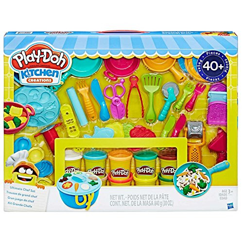 Play-Doh Kitchen Creations Ultimate Chef Set - Create and Make Meals with Play-Doh Kitchen Tools - 40+ Pieces & 10 Cans of Play-Doh