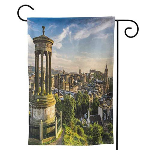 ScottDecor Cityscape Funny Yard Decorations Flag Ideal Decoration Edinburgh Town Aerial View of Historical Buildings Heritage Panorama Art Fern Green Blue Tan House Size-28 by 40 inch ScottDecor Cityscape Funny Yard Decorations Flag Ideal Decoration Edinburgh Town Aerial View of Historical Buildings Heritage Panorama Art Fern Green Blue Tan House Size-28 by 40 inch