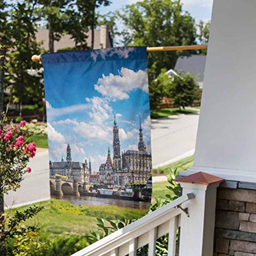 Cityscape Personalized Garden Flag Seasonal Spring Easter Mothers Day Decoration Ancient Town Dresden Old German Architecture Historical European Scenery Image Grey Blue House Size-28 by 40 inch Cityscape Personalized Garden Flag Seasonal Spring Easter Mothers Day Decoration Ancient Town Dresden Old German Architecture Historical European Scenery Image Grey Blue House Size-28 by 40 inch