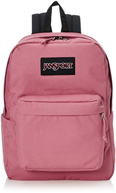 JanSport Superbreak Plus Backpack - School Work Travel or Laptop Bookbag with Water Bottle Pocket Blackberry Mousse