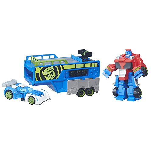 Transformers Playskool Heroes Rescue Bots Optimus Prime Racing Trailer