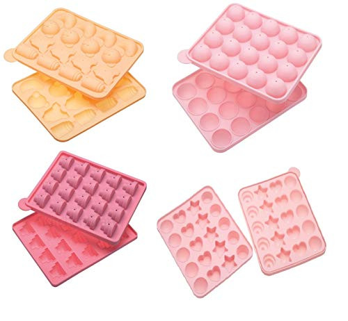 Kitchen Craft 23 x 18.5 cm Sweetly Does It Silicone 20 Hole Assorted Patterned Cake Pop Mould