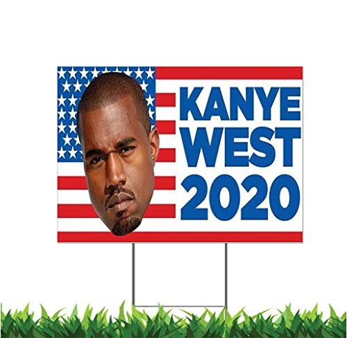 Debbies Designs 2 Sided Kanye West 2020 President 18x24-inch Yard Sign -Outdoor Weatherproof Corrugated Plastic- Metal Stakes Included Debbies Designs 2 Sided Kanye West 2020 President 18x24-inch Yard Sign -Outdoor Weatherproof Corrugated Plastic- Metal Stakes Included