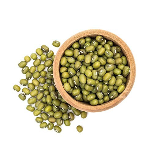 100 percent Natural Indian Mung Green Beans - Protein  and  Fiber Rich Moong Dal Whole Beans  Mung Beans Whole  Gluten-free Moong Green Beans  Bean Sprouts - 3 Pound -3lbs- pack of Mung Dal by NY SPICE SHOP