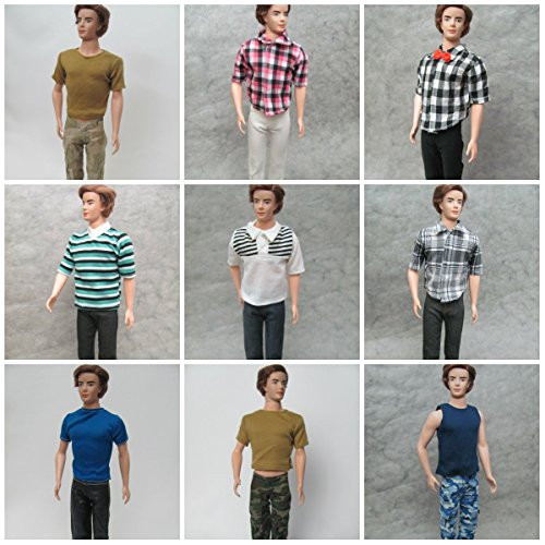 HelloJoy Lot 6 Fashion Casual Wear Clothes/Outfit for Barbies Boy Friend Ken Doll HelloJoy Lot 6 Fashion Casual Wear Clothes/Outfit for Barbies Boy Friend Ken Doll