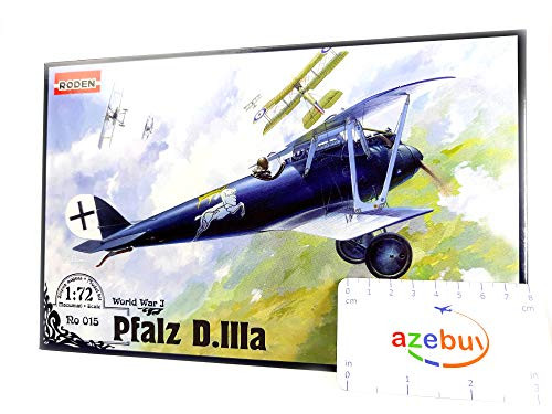 Pfalz D.IIIA German Fighter Aircraft WWI 1/72 Scale Plastic Model Kit Roden 015 Pfalz D.IIIA German Fighter Aircraft WWI 1/72 Scale Plastic Model Kit Roden 015