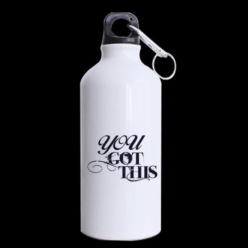 Personalized Best Gift Quotes Theme you got this Pattern Sports Bottle - Aluminum Material Water Bottle - 13.5 OZ Two Sides Print