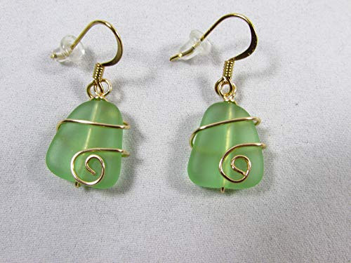 Green Sea Glass Earrings/Green Beach Glass Earrings/Handmade Beach Glass Earrings/Handmade Sea Glass Earrings Green Sea Glass Earrings/Green Beach Glass Earrings/Handmade Beach Glass Earrings/Handmade Sea Glass Earrings
