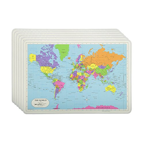 M. Ruskin Company World Placemat Set of 6
