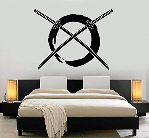 Enso Circle Vinyl Wall Stickers Home Decor Bedroom Samurai Art Decals Japanese Stickers Removable Waterproof Wall Decal Z75X56Cm