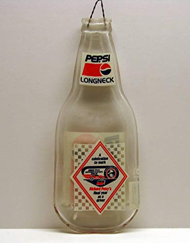 Vintage Richard Petty Final Year in Stock Car Racing Flattened Pepsi Bottle Spoon Rest Display