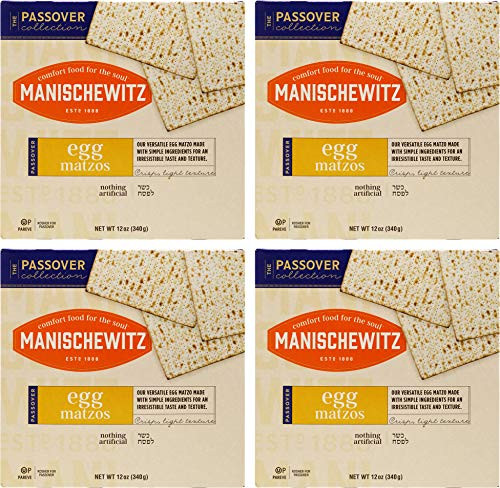 Manischewitz Passover Egg Matzo 12 Ounce Boxes -Pack of 4-