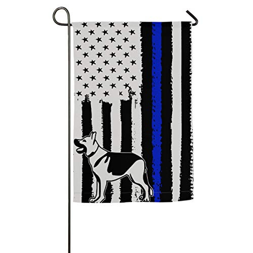 NPZBHoney30X45 Police K9 Thin Blue Line Classic Garden Flag Decorative Flags for Outdoors - 12 inch X 18 inch - 18 inch X 27 inch NPZBHoney30X45 Police K9 Thin Blue Line Classic Garden Flag Decorative Flags for Outdoors - 12 inch X 18 inch - 18 inch X 27 inch