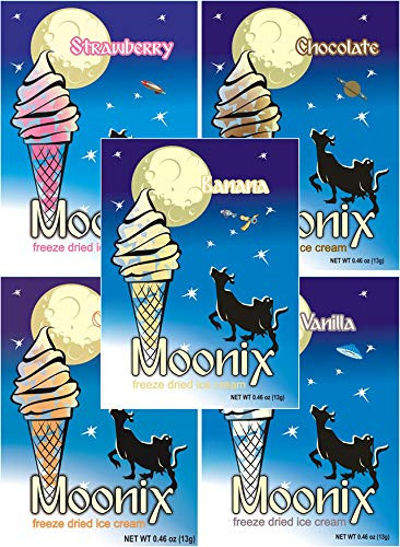 Moonix Freeze Dried Ice Cream VARIETY 5ct -Banana Split-