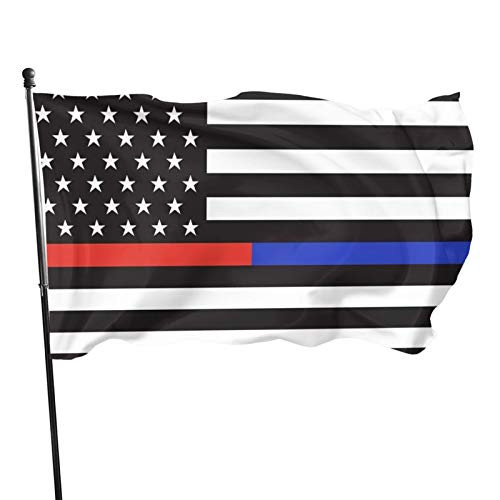 EVISUK Thin Blue Line and Red Line 3x5 Blue Stripe American Matter Police Flags - USA Honoring Law Enforcement Officers Flag