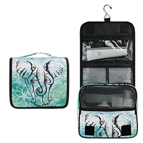 HousingMart Hanging Toiletry Bag Elephant Makeup Cosmetic Bag Zipper Toiletry Kit Large Travel Toiletry Bag Organizer with Hook HousingMart Hanging Toiletry Bag Elephant Makeup Cosmetic Bag Zipper Toiletry Kit Large Travel Toiletry Bag Organizer with Hook