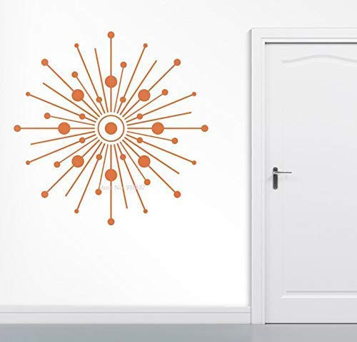 Starburst Circles Wall Decals for Living Room Abstract Star Vinyl Stickers Adesivo De Parede Removable Art Decal Mural 56 56Cm