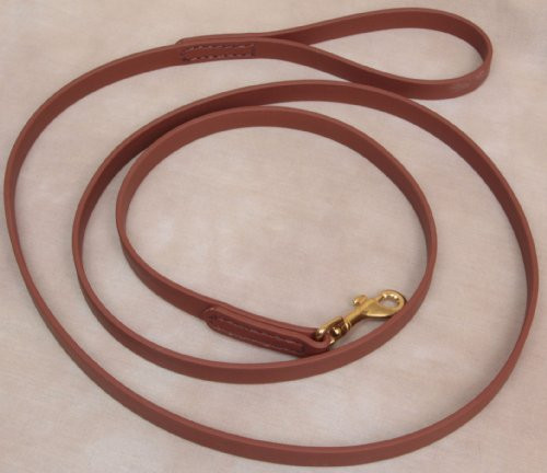 6 Long 1/2 inch Saddle Brown Beta Biothane Dog Leash