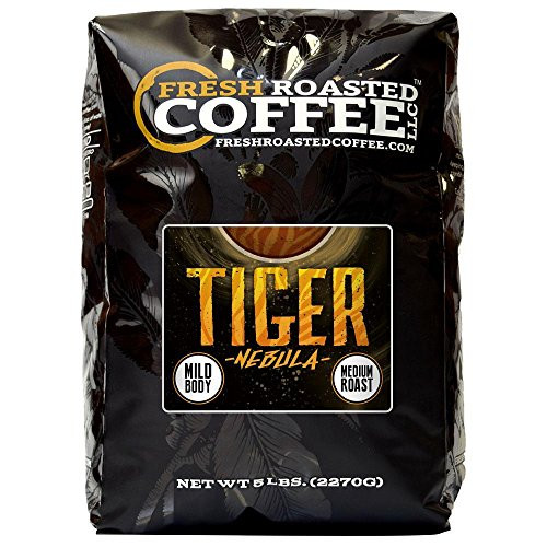 Tiger Nebula Coffee, Artisan Blend, Whole Bean Bag, Fresh Roasted Coffee LLC. (5 LB.)