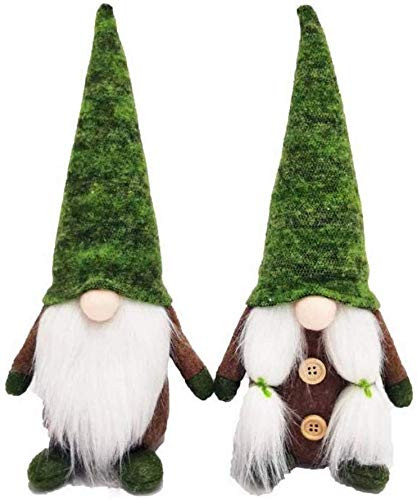 St. Patricks Day Gnome Irish Leprechaun Swedish Gnome Ornaments Set Green Irish Leprechaun Tomte Gnomes Doll Nordic Elf Figurine Home Decoration Ornaments
