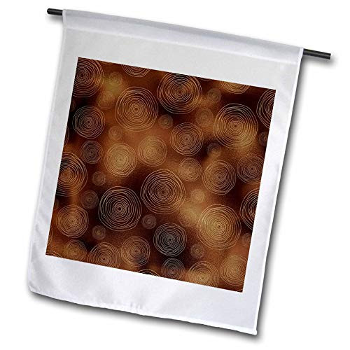 3dRose Contemporary Brown Circles in Circles Pattern - Flags -fl_326588_2-