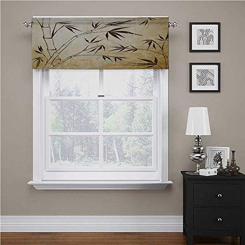 Interestlee Bamboo valances for Bedroom Gradient Bamboo Leaves Flexibility Complex Root Structure Stable Travelers Image for Living Room/Kitchen/Bedroom Brown Cream 42 inch x 18 inch Interestlee Bamboo valances for Bedroom Gradient Bamboo Leaves Flexibility Complex Root Structure Stable Travelers Image for Living Room/Kitchen/Bedroom Brown Cream 42 inch x 18 inch