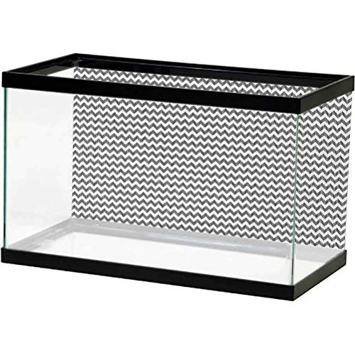 ScottDecor Black and White PVC Aquarium Background Geometric Chevron Zigzags Vertical Lines Monochrome Herringbone Pattern Decals Sticker Black White L24 X H12 Inch ScottDecor Black and White PVC Aquarium Background Geometric Chevron Zigzags Vertical Lines Monochrome Herringbone Pattern Decals Sticker Black White L24 X H12 Inch