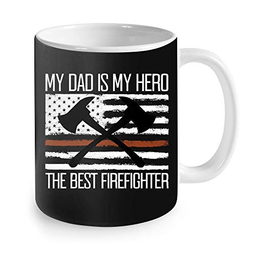 Best Gift For Firefighter - Thin Red Line - Fireman  and  Volunteer Firefighter Fireman Coffee Mug 11oz
