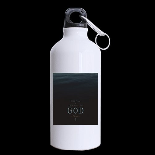 Christmas Day Decor Bible Verses Be Still and Know that I am God Psalm 4610 13.5oz Sports Bottle-Two Sides-