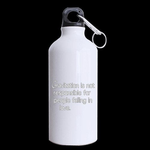 Funny Saying Quotes Gravitation is responsible for people falling in love. Sports Bottle - 13.5 OZ Two Sides Print