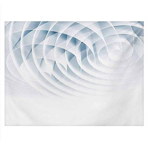 ScottDecor Geometric Aquarium Wallpaper Background Futuristic Digital Spirals with Dimensional Line Features Vortex Inspired Print Used for Household and Office Aquarium Baby Blue W24 x L12 Inch