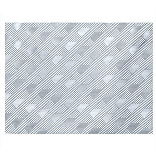 ScottDecor Stripes Aquarium Background Sticker Monochrome Diagonal Lines Geometric Composition Modern Minimalist Design Glass Sticker Bluegrey and Coconut W24 x L12 Inch