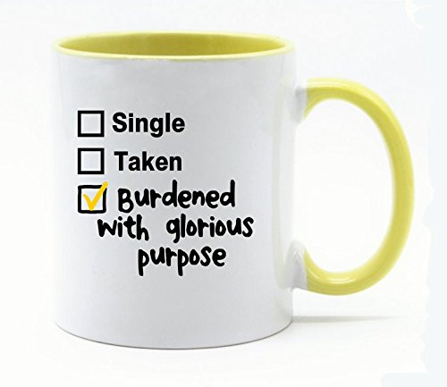 White PlusYellow - Funny Avengers mug - I Am Burdened with Glorious Purpose Coffee Mug or Tea Cup 11 Ounce