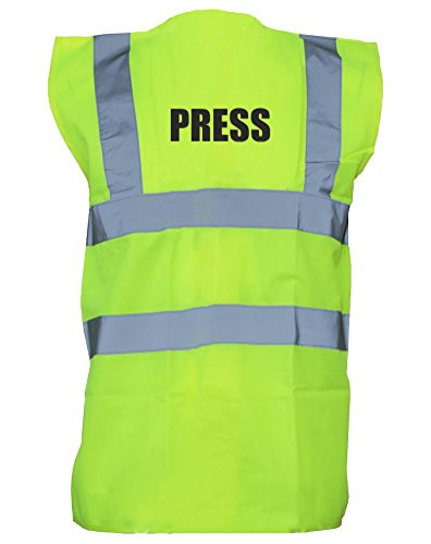 Press Printed Hi-Vis Vest Waistcoat - Yellow/Black M