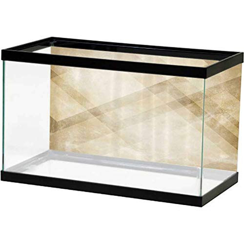 Tan Underwater Backdrop Image Decor Striped Vintage Faded Squares and Angled Lines Dated Antique Display with Modern Pattern PVC Adhesive Static Cling Backdrop Decorative Paper Beige Tan