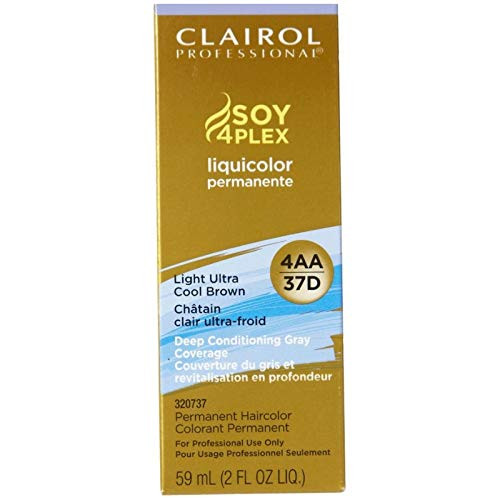 Clairol Professional Liquicolor Permanent 4Aa/37D Light Ultra Cool Brown 2 Ounce -59ml- -6 Pack-