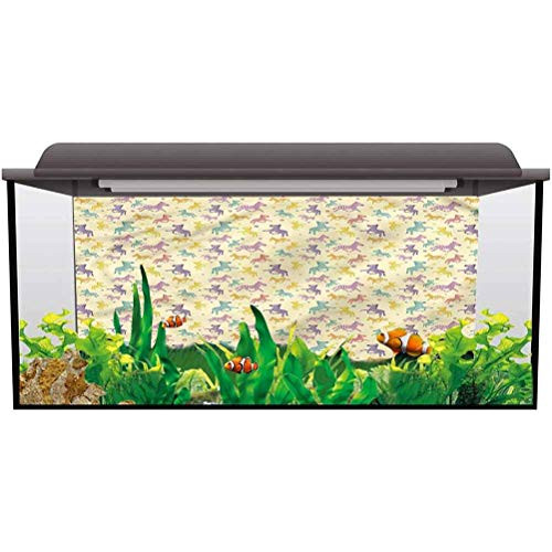 ScottDecor Aquarium Wallpaper Background SafariSavannah Fauna Zebras Lines Easy to Apply and Remove L24 X H12 Inch