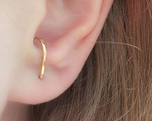 Suspender Earring Hook Stud Irregular Lobe Jewellery 14k Gold Filled Ear Piercing