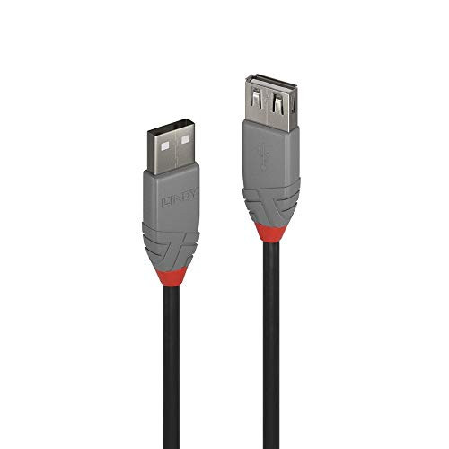 LINDY 36703 USB 2.0 Type A Extension Cable Anthra Line - Black 2m