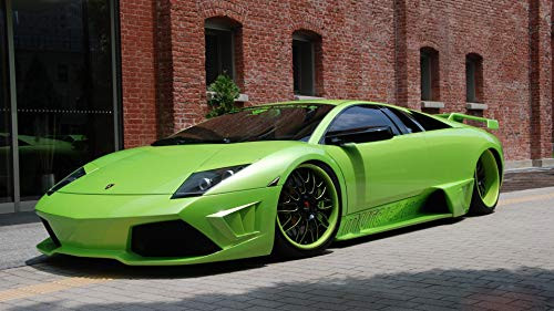 Iconic Arts Supercar- Lamborghini Murcielago Green Laminated 18x24 Poster