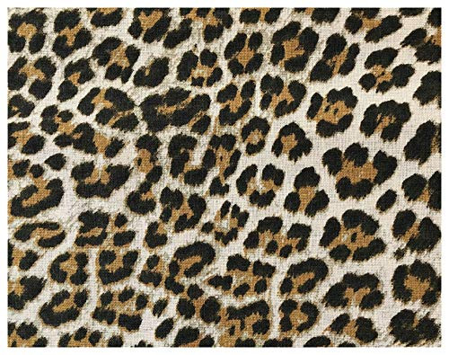100 percent Cotton Fabric Sold by The Yard 1 Yard - 36 in. Length -Cheetah Print Brown Black-