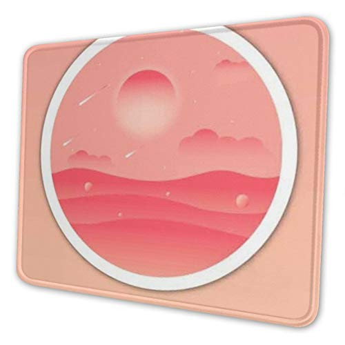 Circle Illustration Rectangle Non-Slip Rubber Mousepad Gaming Mouse Pad Square Mouse Mat for Desktops Computer Laptops