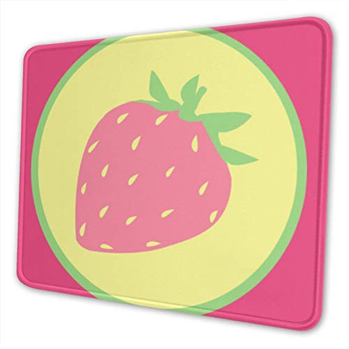 Strawberry Circle Rectangle Non-Slip Rubber Mousepad Gaming Mouse Pad Square Mouse Mat for Desktops Computer Laptops
